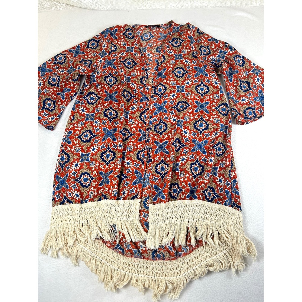 Honey Punch Kimono Women OS‎ Orange Bohemian Whimsical
